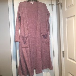 LuLaRoe rose colored Long cardigan